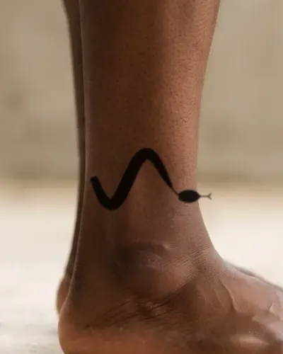 Snake tattoo on a ankle, preview