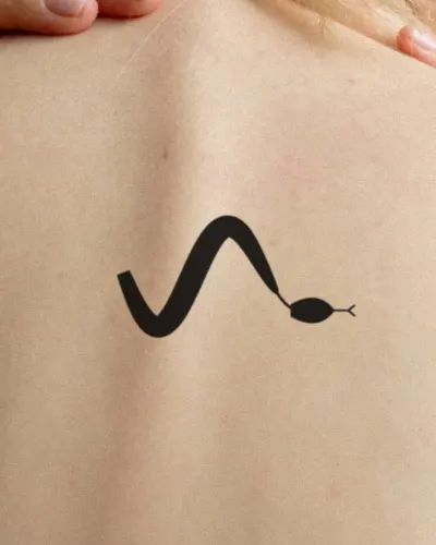 Snake tattoo on a back, preview