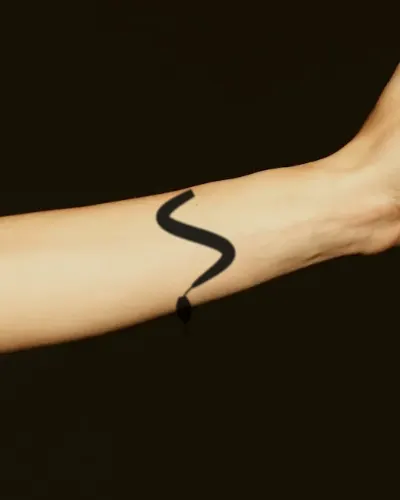 Snake tattoo on a forearm, preview