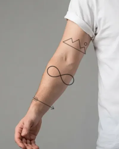 Infinity tattoo on a sleeve, preview