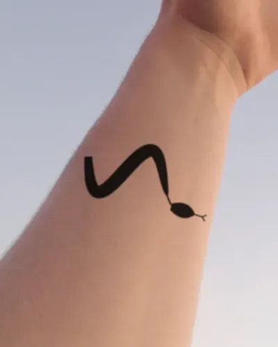 Snake tattoo on a wrist, preview